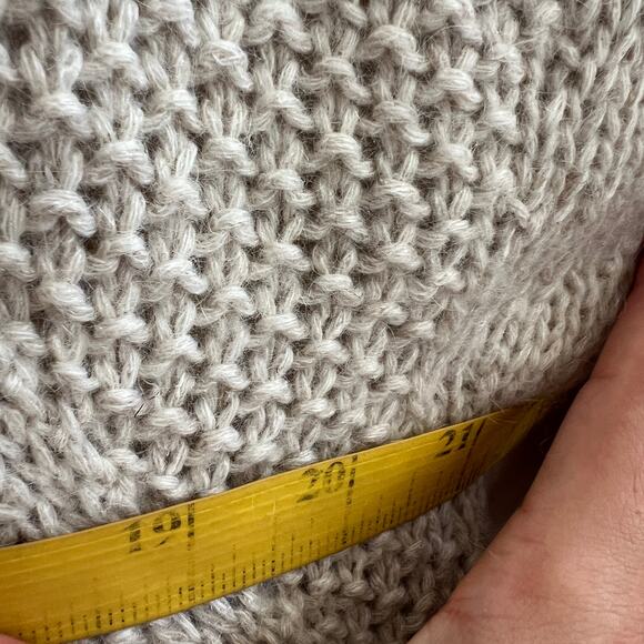 Eileen Fisher Cream Cardigan Linen Mohair Blend Open Front Knit Sweater Large - Picture 7 of 7